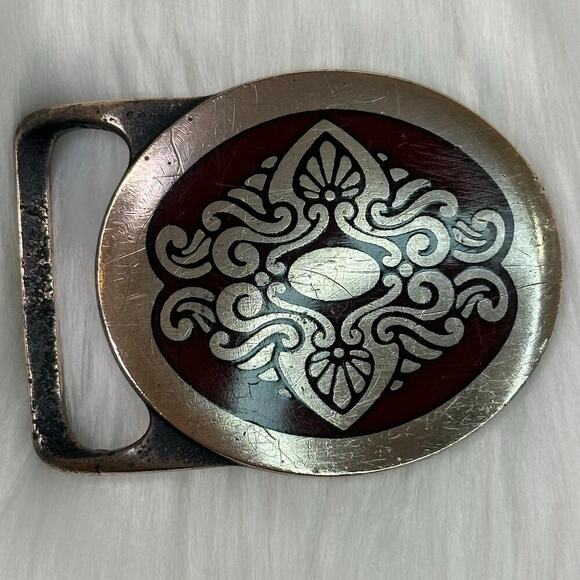 Vintage 1978 Tech Ether Guild Brocade Belt Buckle - Picture 2 of 8